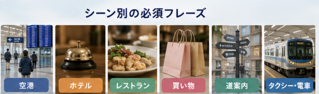 シーン別の必須フレーズ