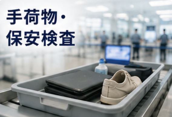 手荷物、保安検査