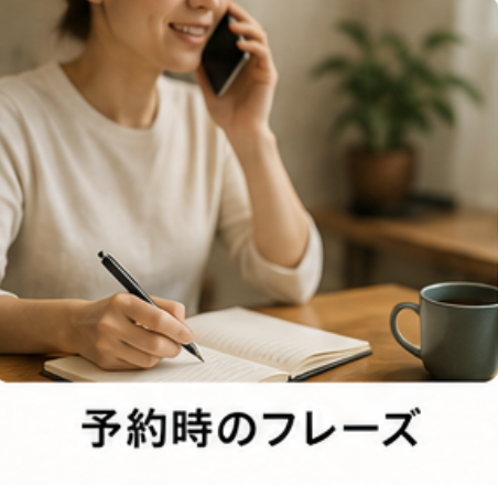予約時のフレーズ